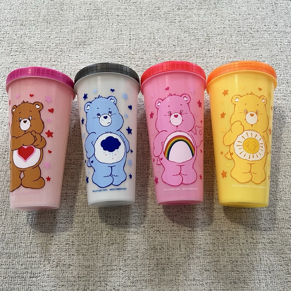 Silver‎ Buffalo Care Bears Color Change Plastic Tumblers & Lids 2022 2023